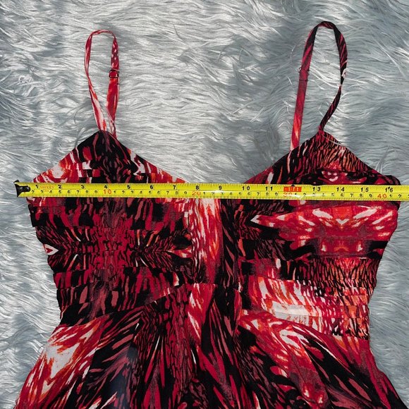 Red chiffon party mini dress 6 - Picture 10 of 16